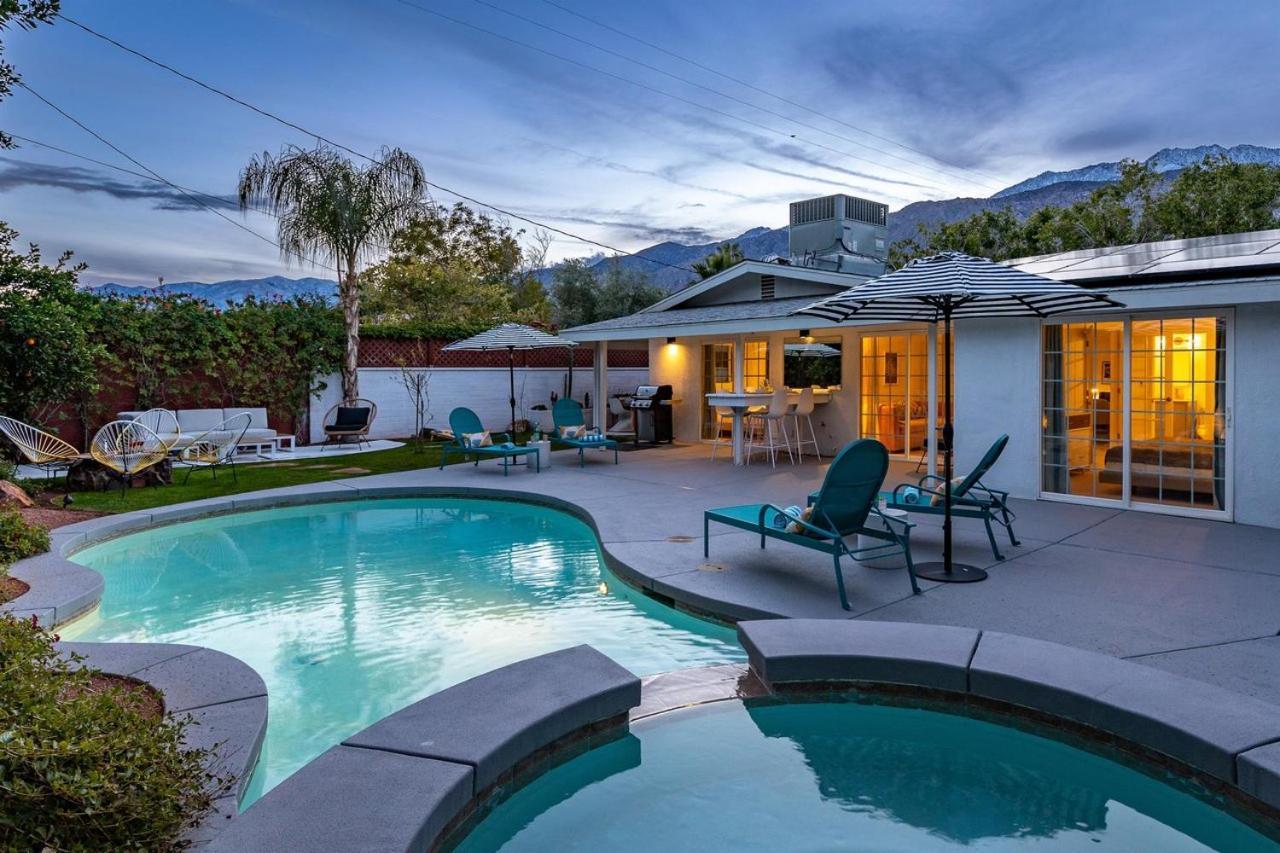 Serene 4 Bed 3 Bath Heated Pool Natural Backyard Heart Of Palm Springs Exteriér fotografie